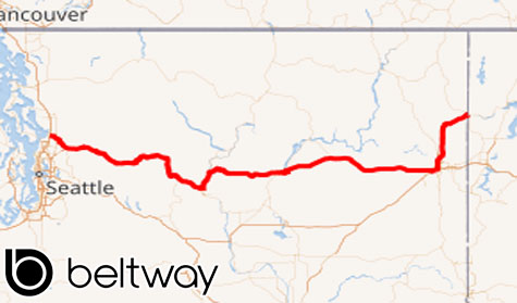 Rute 2 US Menyeberangi Washington Barat ke Timur
